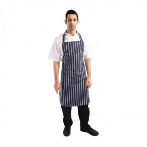 Esiliina ilman taskua, raidallinen sinivalkoinen 965 x 710 mm - Whites Chefs Clothing - Fourniresto