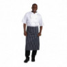 Keittiöesiliina raidallinen sininen ja valkoinen 760 x 920 mm - Whites Chefs Clothing - Fourniresto