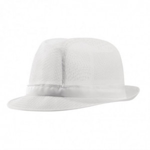 Chapeau Trilby Blanc Avec Résille - Taille L 590 Mm - FourniResto - Fourniresto