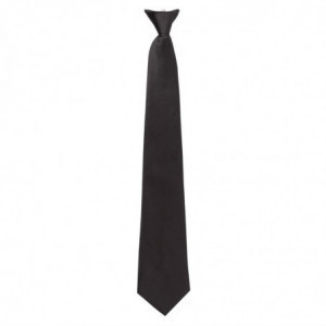 Black Polycotton Clip-On Tie - FourniResto - Fourniresto