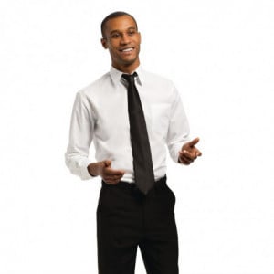 White Unisex Long Sleeve Shirt Uniform Works - Size L - Chef Works - Fourniresto