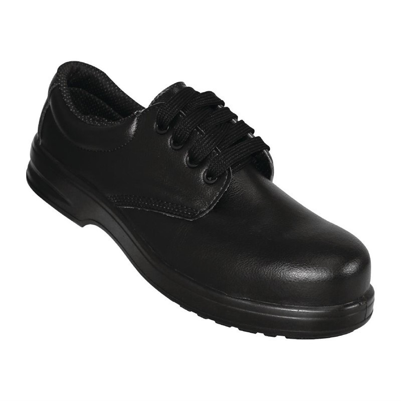 Black Lace-Up Safety Shoes - Size 39 - Lites Safety Footwear - Fourniresto