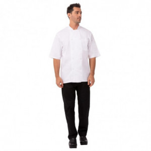 White Montreal Cool Vent Unisex Chef Jacket - Size M - Chef Works - Fourniresto