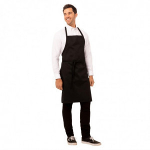Esiliina musta, taskuilla ja säädettävällä kaulanauhalla - Chef Works - Fourniresto