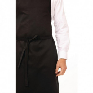 Esiliina musta, taskuilla ja säädettävällä kaulanauhalla - Chef Works - Fourniresto