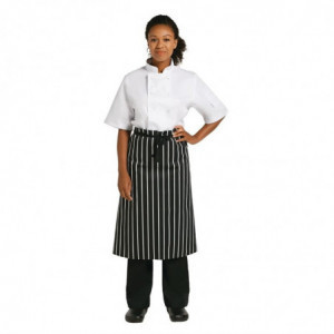 Keittiöesiliina raidallinen valkoinen ja musta 760 x 970 mm - Whites Chefs Clothing - Fourniresto