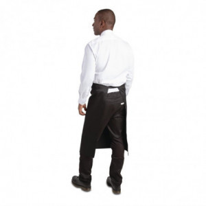Standard Black Polycotton Apron 914 x 762 mm - Whites Chefs Clothing - Fourniresto