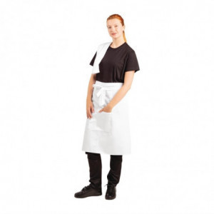 Tarjoilijan standardi valkoinen esiliina 1000 x 700 mm - Whites Chefs Clothing - Fourniresto