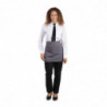 Kort serverförkläde i antracitgrått polycotton 750 x 373 mm - Whites Chefs Clothing - Fourniresto