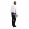 Kort serverförkläde i antracitgrått polycotton 750 x 373 mm - Whites Chefs Clothing - Fourniresto