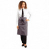 Kockförkläde i antracitgrått i 1000 x 700 mm - Whites Chefs Clothing - Fourniresto
