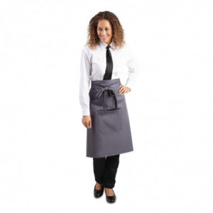 Tablier de Serveur Gris Anthracite en Polycoton 1000 x 700 mm - Whites Chefs Clothing - Fourniresto