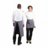 Kockförkläde i antracitgrått i 1000 x 700 mm - Whites Chefs Clothing - Fourniresto
