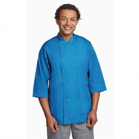 Keittiöpaita unisex sininen - Koko S - Chef Works - Fourniresto