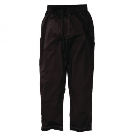Unisex Black Baggy Kitchen Pants - Size L - Chef Works - Fourniresto