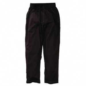 Unisex Black Baggy Kitchen Pants - Size M - Chef Works - Fourniresto
