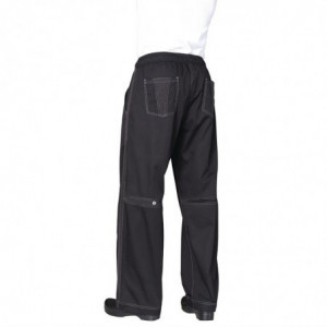 Unisex Black Baggy Kitchen Pants - Size S - Chef Works - Fourniresto