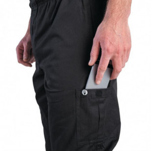 Unisex Black Cargo Fit Kitchen Pants - Size M - Chef Works - Fourniresto