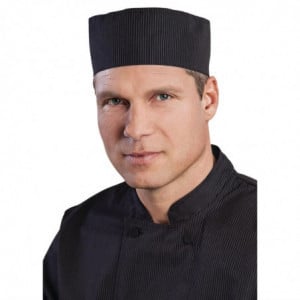 Kockmössa Cool Vent med tunna vita ränder - One size - Chef Works - Fourniresto