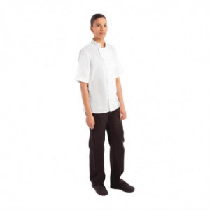 White Short Sleeve Boston Kitchen Jacket - Size XL - Whites Chefs Clothing - Fourniresto