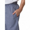 Unisex Vegas Blue and White Checkered Kitchen Pants - Size L - Whites Chefs Clothing - Fourniresto