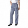 Unisex Vegas Blue and White Checkered Kitchen Pants - Size M - Whites Chefs Clothing - Fourniresto