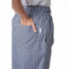 Unisex Vegas Blue and White Checkered Kitchen Pants - Size M - Whites Chefs Clothing - Fourniresto