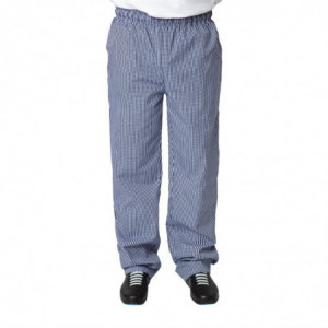 Mixed Vegas Kitchen Pants in Small Blue and White Checkered - Whites Chefs Clothing - Fourniresto