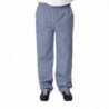 Unisex Vegas Blue and White Checkered Kitchen Pants - Size XS - Whites Chefs Clothing - Fourniresto