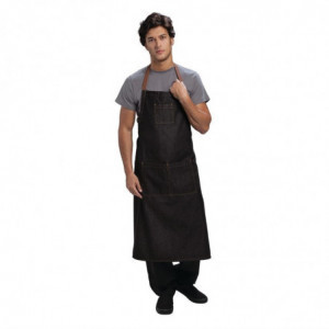 Black Urban Memphis Bib Apron 890 x 1005 mm - Chef Works - Fourniresto