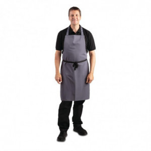 Ficka förkläde i antracitgrått i polycotton 711 x 965 mm - Whites Chefs Clothing - Fourniresto