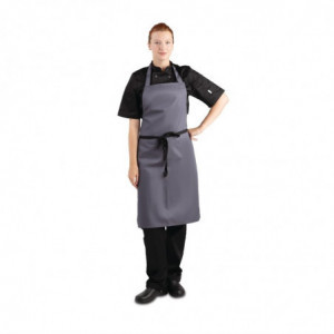 Tablier Bavette Gris Anthracite en Polycoton 711 x 965 mm  - Whites Chefs Clothing - Fourniresto