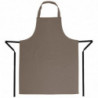 Tablier Bavette Marron Clair en Polycoton 711 x 965 mm  - Whites Chefs Clothing - Fourniresto