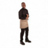Kort serverförkläde i ljusbrun polycotton 373 x 750 mm - Whites Chefs Clothing - Fourniresto