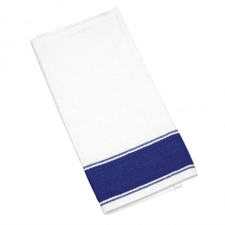 Serviettes Gastro avec Bordure Bleue 500 x 350 mm - Olympia - Fourniresto