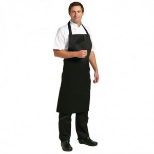 Ficka förkläde Svart i Polycotton 900 x 1040 mm - Whites Chefs Clothing - Fourniresto