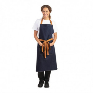 Blue Denim Server Apron with 1000 x 700 mm Cotton Belt - Whites Chefs Clothing - Fourniresto