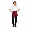 Tarjoilijan lyhyt burgundinpunainen polykottoniessu 373 x 750 mm - Whites Chefs Clothing - Fourniresto