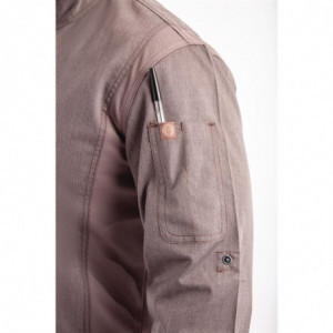 Veste de Cuisine Mixte à Fermeture Eclair Gris Graphite Hartford - Taille XL - Chef Works - Fourniresto