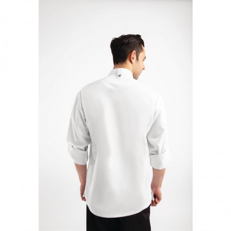 Unisex White Hartford Zipper Chef Jacket - Size M - Chef Works - Fourniresto