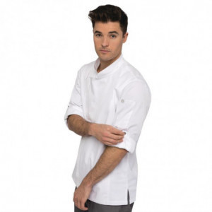 Unisex White Hartford Zipper Chef Jacket - Size XL - Chef Works - Fourniresto