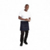 Kyparens förkläde i blå denim med ockrafärgad bomullsrem 700 x 430 mm - Whites Chefs Clothing - Fourniresto
