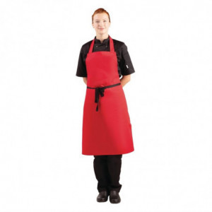 Ficka förkläde i rött polybomull - Whites Chefs Clothing - Fourniresto