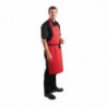 Tablier Bavette Rouge en Polycoton - Whites Chefs Clothing - Fourniresto