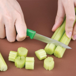 Kniv med grönt blad 7,5 cm - Hygiplas - Fourniresto