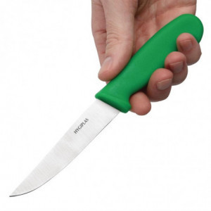 Grönsakskniv med grön 10 cm blad - Hygiplas - Fourniresto