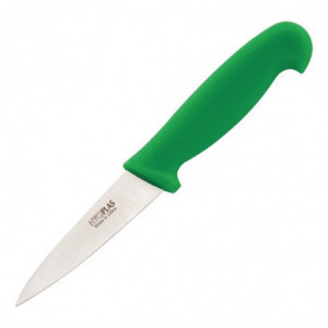 Kniv med grönt blad 9 cm - Hygiplas - Fourniresto