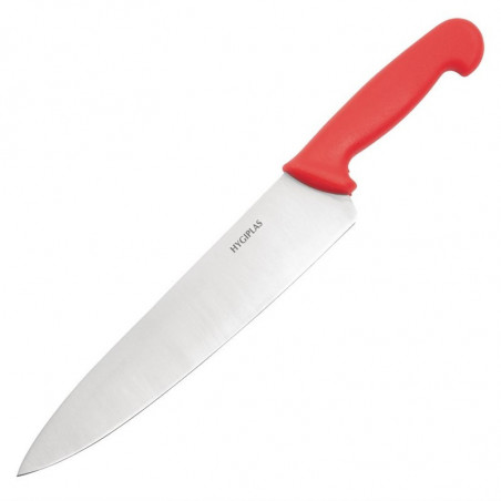 Kockkniv Röd Blad 25,5 cm - Hygiplas - Fourniresto