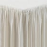 Rectangular fringed ecru tablecloth and underskirt 750 x 1820 mm - FourniResto - Fourniresto