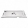 Stainless Steel Lid Gn 1/4 With Notch - Vogue - Fourniresto